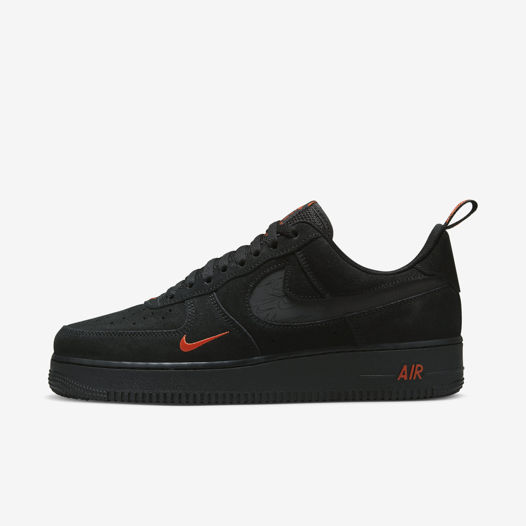 DZ3.jpeg Nike Air Force 1 Reflective Black Suede - Image 1